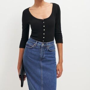 Reformation Matthew Cashmere Fitted Cardigan Small